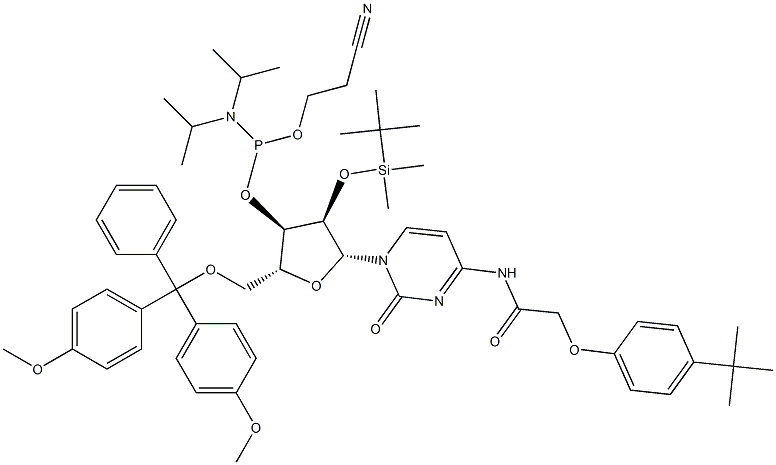 5'-O-(4,4-Dimethoxytrityl)-2'-O-[(tert-butyl)dimethylsilyl]-N-[[4-(tert-butyl)phenoxy]acetyl]cytidine-3'-(2-cyanoethyl-N,N-diisopropyl)phosphoramidite