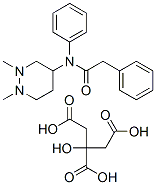 N-(1,2-dimethyldiazinan-4-yl)-N,2-diphenyl-acetamide, 2-hydroxypropane -1,2,3-tricarboxylic acid 化学構造式