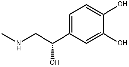 4-[(S)-1-ヒドロキシ-2-(メチルアミノ)エチル]-1,2-ベンゼンジオール 化学構造式