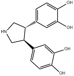 4-[4-(3,4-二羟基苯基)吡咯烷-3-基]苯-1,2-二醇 结构式