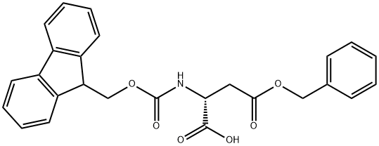 N-[芴甲氧羰基]-D-天冬氨酸 4-苄酯 结构式