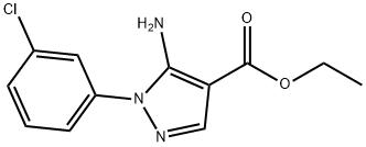 5-氨基-1-(3-氯苯基)-1H-吡唑-4-羧酸乙酯 结构式