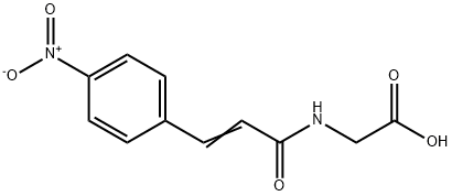 {[(2E)-3-(4-NITROPHENYL)PROP-2-ENOYL]AMINO}ACETIC ACID 结构式