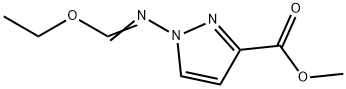 1H-Pyrazole-3-carboxylicacid,1-[(ethoxymethylene)amino]-,methylester Struktur