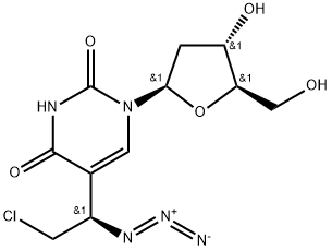 5-(1-azido-2-chloroethyl)-2'-deoxyuridine 化学構造式