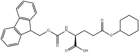 FMOC-GLU(OCHX)-OH 化学構造式