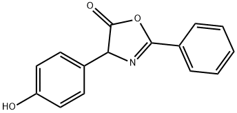 5(4H)-Oxazolone,  4-(4-hydroxyphenyl)-2-phenyl- Structure