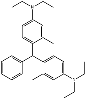 Phenylbis[2-methyl-4-(diethylamino)phenyl]methane Struktur