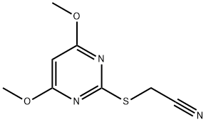 Acetonitrile, [(4,6-dimethoxy-2-pyrimidinyl)thio]- (9CI),150095-42-4,结构式