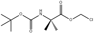 2-tert-Butoxycarbonylamino-2-methylpropionic acid chloromethyl ester Struktur