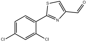2-(2,4-dichlorophenyl)thiazole-4-carbaldehyde Struktur