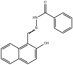 2-hydroxy-1-naphthylaldehyde benzoyl hydrazone Struktur
