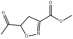 3-Isoxazolecarboxylic acid, 5-acetyl-4,5-dihydro-, methyl ester (9CI) Structure