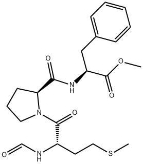 N-formylmethionyl-prolyl-phenylalanine methyl ester 化学構造式