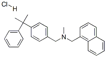 N-Methyl-N-((4-(1-methyl-1-phenylethyl)phenyl)methyl)-1-naphthalenemethanamine hydrochloride 结构式