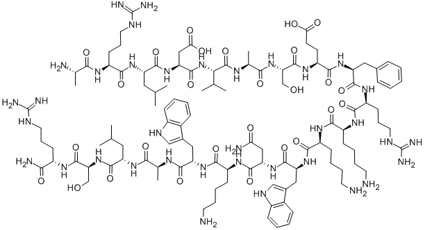H-ALA-ARG-LEU-ASP-VAL-ALA-SER-GLU-PHE-ARG-LYS-LYS-TRP-ASN-LYS-TRP-ALA-LEU-SER-ARG-NH2|肾上腺髓质素N端20肽（人类）
