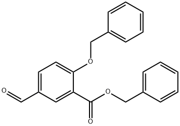 2-ベンジルオキシ-5-ホルミル安息香酸ベンジル 化学構造式