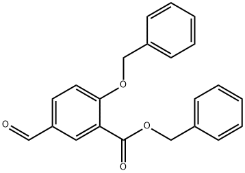 5-FORMYL-2-(PHENYLMETHOXY)-BENZOIC ACID PHENYLMETHYL ESTER 结构式