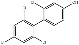 4-ヒドロキシ-2,2',4',6'-テトラクロロビフェニル 化学構造式