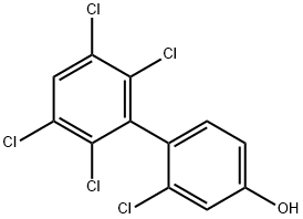 3-chloro-4-(2,3,5,6-tetrachlorophenyl)phenol 化学構造式