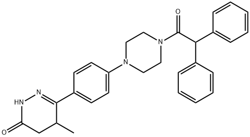 6-(diphenylacetylpiperazinyl)pheny-5-methyl-4,5-dihydro-3-(2H)-pyridazinone 结构式