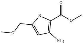 2-Thiophenecarboxylicacid,3-amino-5-(methoxymethyl)-,methylester(9CI) Structure