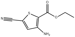 2-Thiophenecarboxylicacid,3-amino-5-cyano-,ethylester(9CI) Struktur