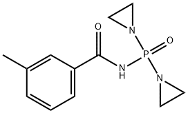 N-[Bis(1-aziridinyl)phosphinyl]-m-methylbenzamide Structure