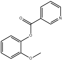 烟酸愈创木酯,15057-98-4,结构式