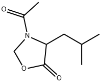 5-Oxazolidinone,  3-acetyl-4-(2-methylpropyl)-,150577-30-3,结构式