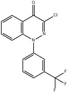 4(1H)-Cinnolinone,  3-chloro-1-[3-(trifluoromethyl)phenyl]- 结构式