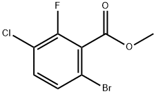 6-ブロモ-3-クロロ-2-フルオロ安息香酸メチル 化学構造式