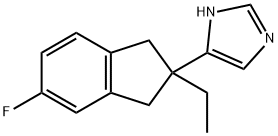 4-(2-ethyl-5-fluoro-1,3-dihydroinden-2-yl)-3H-imidazole,150586-58-6,结构式