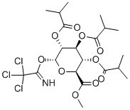 Methyl 2,3,4-Tri-O-isobutyryl-1-O-trichloroacetimidoyl-a-D-glucopyranuronate Structure