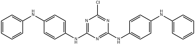 4,6-Bis-(N-phenyl-p-phenylenediamine)-2-chloro-1,3,5-triazine Structure