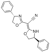 (4S)-(+)-苯基-Α-[(4S)-苯基噁唑烷-2-亚基]-2-噁唑啉-2-乙腈, 150639-33-1, 结构式