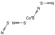 cobalt(II) tetrathiocyanate Structure