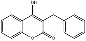 4-Hydroxy-3-benzylcoumarin Struktur