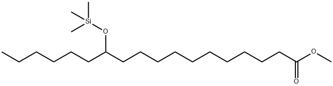 12-(Trimethylsilyloxy)octadecanoic acid methyl ester 结构式