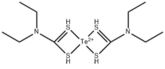 bis(diethyldithiocarbamato-S,S')tellurium Structure