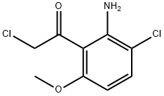 Ethanone,  1-(2-amino-3-chloro-6-methoxyphenyl)-2-chloro-,150805-98-4,结构式