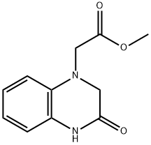 1(2H)-Quinoxalineacetic acid, 3,4-dihydro-3-oxo-, Methyl ester 化学構造式