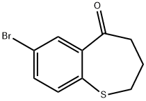 7-BROMO-3,4-DIHYDRO-2H-1-BENZOTHIEPIN-5-ONE 化学構造式