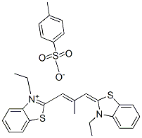 3-ethyl-2-[3-(3-ethyl-3H-benzothiazol-2-ylidene)-2-methylprop-1-enyl]benzothiazolium p-toluenesulphonate Structure