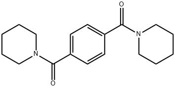 1,1'-(1,4-フェニレンジカルボニル)ビスピペリジン 化学構造式
