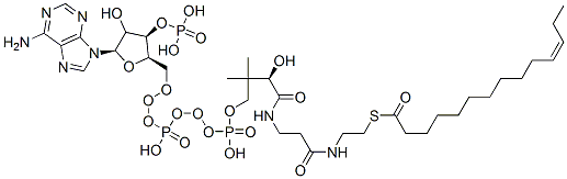 150883-39-9 S-[2-[3-[[(2R)-4-[[[(2R,3R,5R)-5-(6-aminopurin-9-yl)-4-hydroxy-3-phosphonooxyoxolan-2-yl]methoxy-hydroxyphosphoryl]oxy-hydroxyphosphoryl]oxy-2-hydroxy-3,3-dimethylbutanoyl]amino]propanoylamino]ethyl] (Z)-tetradec-11-enethioate