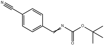 4-シアノベンジリデンカルバミド酸tert-ブチル 化学構造式