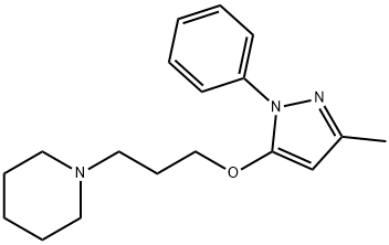 1-[3-[(3-Methyl-1-phenyl-1H-pyrazol-5-yl)oxy]propyl]piperidine Structure