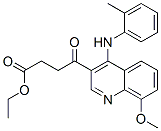 3-(3-(ethoxycarbonyl)propionyl)-8-methoxy-4-((2-methylphenyl)amino)quinoline Structure