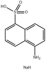 1-Naphthalenesulfonic acid, 5-amino-, monosodium salt Structure